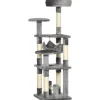 PawHut Katzenbaum Kletterbaum Kratzbaum Hängematte L40 x B40 x H132 cm