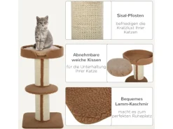 PawHut Katzenbaum mit Plattform 45 x 45 x 91 cm
