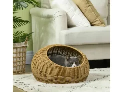 PawHut Katzenkorb mit Kissen Katzenhöhle