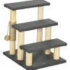 PawHut Katzentreppe 3-Stufig 48 cm mit Sisalsäule Spielball
