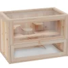 PawHut Käfig Nagerkäfig Kleintierkäfig Tanne Naturholz 60L x 35B x 42H cm