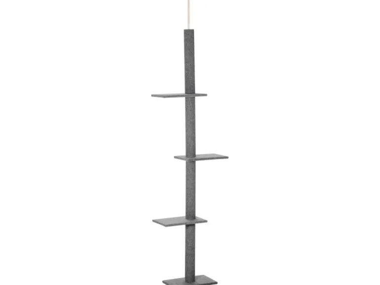 PawHut Kratzbaum Deckenhoch 228-260 cm mit 3 Ebenen Spielbaum
