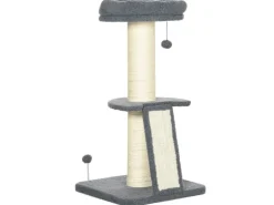 PawHut Kratzbaum 92H cm mit Kratzbrett und Spielball