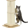 PawHut Kratzstamm Kratzsäule MDF Sisal Eiche 34L x 34B x 67H cm