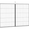 PawHut Pet Playpen Welpenzaun aus Stahl Schwarz 80L x 1,5B x 100H cm