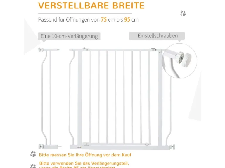 PawHut Schutzgitter Zwei-Wege-Öffnung