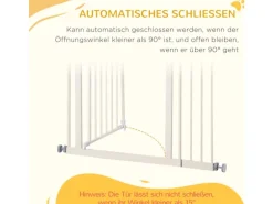 PawHut Türschutzgitter mit Auto-Close
