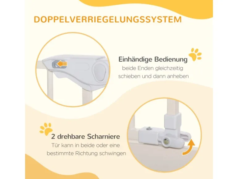PawHut Türschutzgitter mit Auto-Close