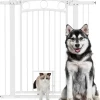 PawHut Türschutzgitter Stahl Kunststoff Weiß 76-104L x 106H cm
