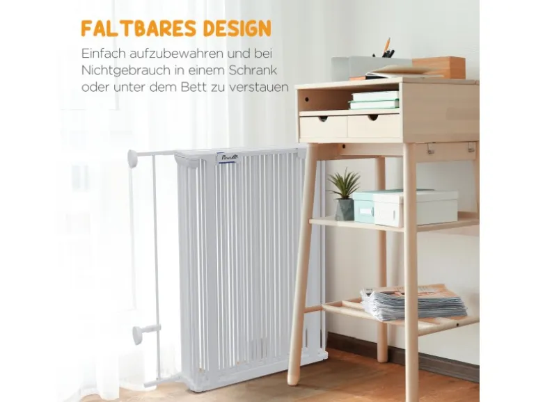 PawHut Welpenauslauf Klappbar 90 cm Hoch mit 8 Platten Tür