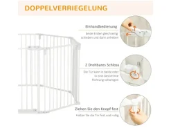 PawHut Welpenauslauf mit Tür Klappbar 8 Paneele