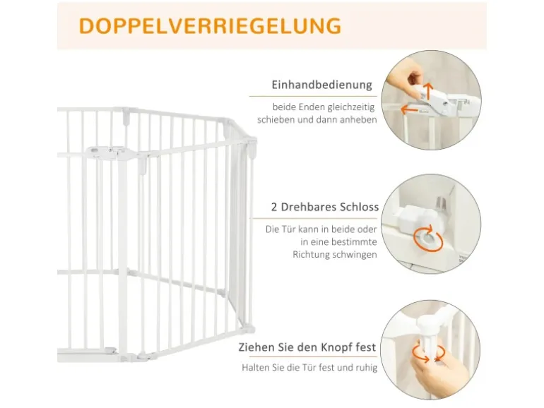 PawHut Welpenauslauf mit Tür Klappbar 8 Paneele