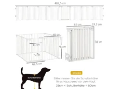 PawHut Welpenauslauf mit Tür Klappbar 8 Paneele