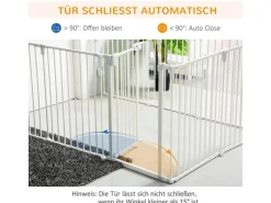 PawHut Welpenauslauf mit Tür Klappbar 8 Paneele