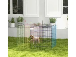 PawHut Welpenlaufstall 6 Stücke 60 cm DIY Laufstall mit Tür