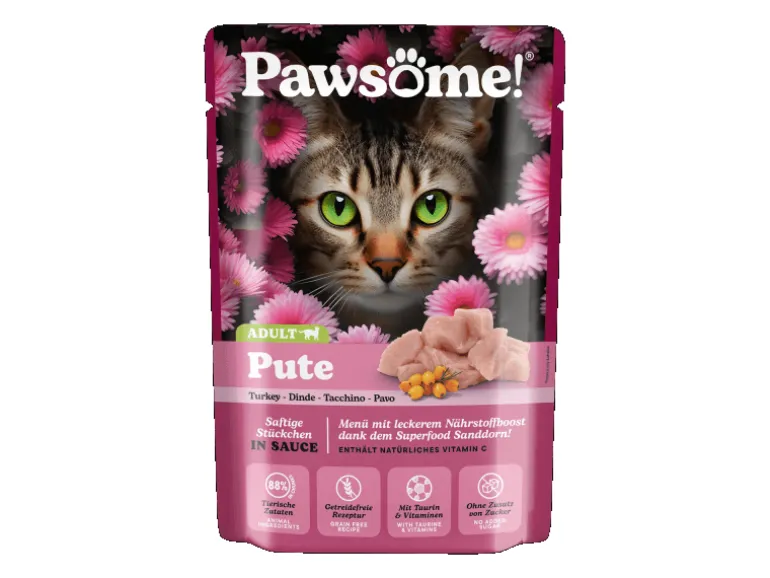 Pawsome Katzen-Nassfutter Adult Pute 85 g