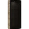 Pelipal Vitrinen-Wandschrank Quantum 05 Riviera Eiche quer NB 30 cm