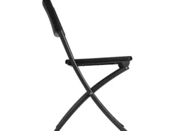 Perel Klappstuhl Polyrattan-Optik Schwarz