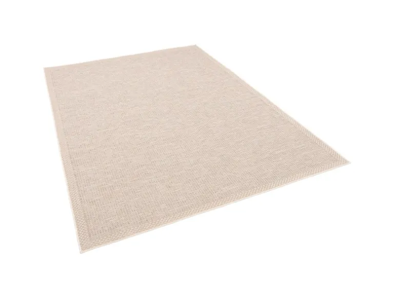 Pergamon In & Outdoor Teppich Flachgewebe Ottawa Bordüre Beige 140x200cm