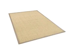 Pergamon Sisalteppich Natura Klassisch mit Bordüre Creme Taupe 150x150cm