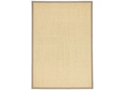 Pergamon Sisalteppich Natura Klassisch mit Bordüre Creme Taupe 150x150cm