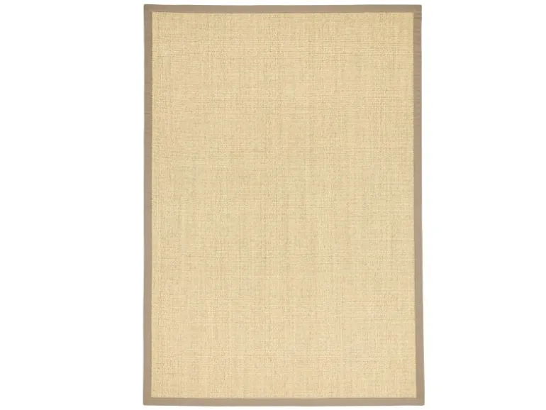 Pergamon Sisalteppich Natura Klassisch mit Bordüre Creme Taupe 150x150cm