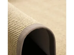 Pergamon Sisalteppich Natura Klassisch mit Bordüre Creme Taupe 150x150cm