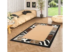 Pergamon Trendline Teppich Afrika Bordüre Beige Beige 160x225cm