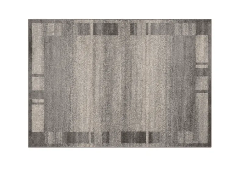 Peyer Syntex Moderner Kurzflor Teppich Ylva Farbe Grau 240 x 340 cm