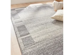 Peyer Syntex Moderner Kurzflor Teppich Ylva Farbe Grau 240 x 340 cm