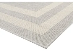 Peyer Syntex Teppich Terrace Bordüre Pflegeleicht Farbe Grau 120 x 170 cm