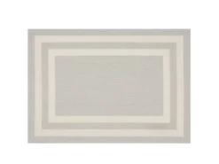 Peyer Syntex Teppich Terrace Bordüre Pflegeleicht Farbe Grau 60 x 110 cm
