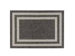 Peyer Syntex Teppich Terrace Bordüre Pflegeleicht Farbe Anthrazit 160 x 230 cm
