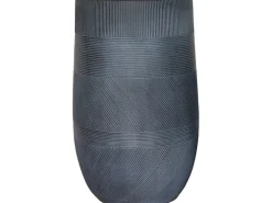 Pflanzgefäß Vase Ø 34 cm x 54 cm Dunkelgrau