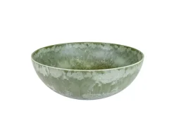 Pflanzschale für Draussen in Oliv-Grün marmoriert 20 x 7,5 cm