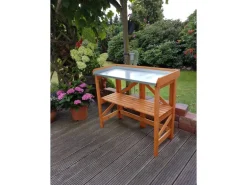 Pflanztisch klappbar mit verzinkter Arbeitsfläche 45 cm x 97 cm x 88 cm