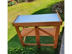 Pflanztisch klappbar mit verzinkter Arbeitsfläche 45 cm x 97 cm x 88 cm