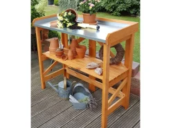 Pflanztisch klappbar mit verzinkter Arbeitsfläche 45 cm x 97 cm x 88 cm