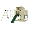 PolarPlay Spielturm Björn, mit Trapezstange, Dunkelgrün