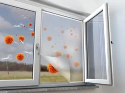 Pollenschutznetz Fenster Anthrazit 110 x 130 cm
