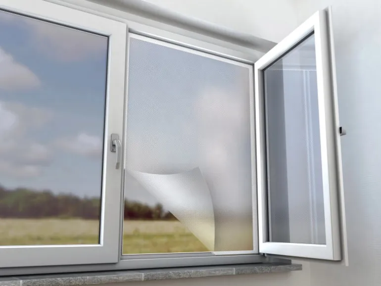 Pollenschutznetz Fenster Anthrazit 110 x 130 cm