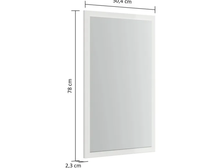 Posseik Flurspiegel Beauregard-M mit Rahmen variabel montierbar Grafit Hgl.