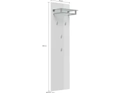 Posseik Garderobe Elite 4 Haken und Hutablage 45 cm x 160 cm Brombeer