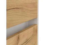 Posseik Sideboard Industrial E 4 Schubladen 120 cm Weiß Eiche Front