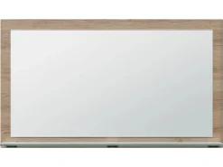Posseik Spiegel Elite Glasablage farbig eingerahmt 104 cm x 60 cm Eiche