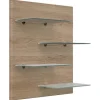 Posseik Wandregal Elite 4 Glasablagen 52 cm x 60 cm Eiche