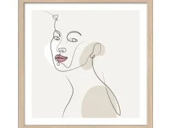 Pro Art Bild Framed Art Line art faces II 30 cm x 30 cm
