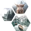 Pro Art Bildkacheln Cut-Out Forest Lake Atmosphere 3 Stk. 50 cm x 50 cm