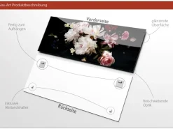 Pro Art Glasbild Baroque Flowers II 80 cm x 30 cm