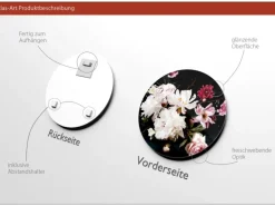 Pro Art Glasbild Baroque Flowers V Ø 30 cm